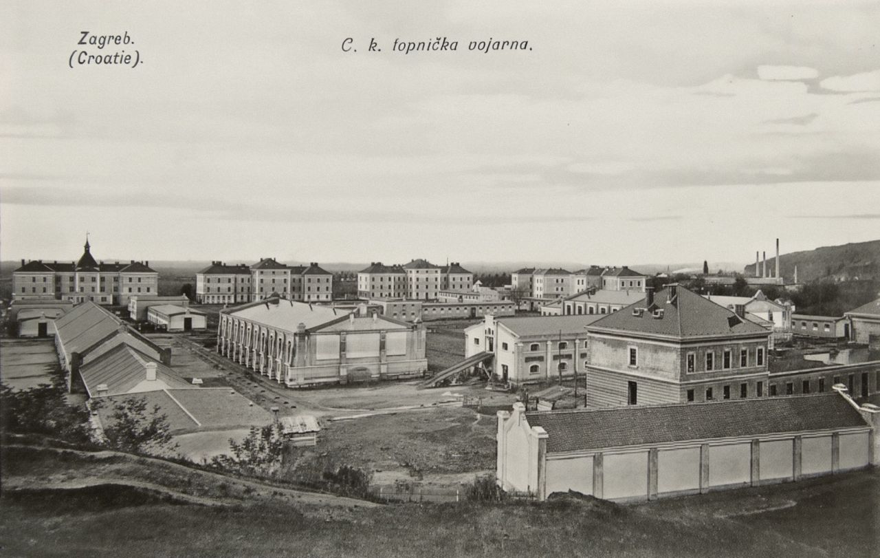 Topnička vojarna, Ilica, Črnomerec, oko 1910. godine B
